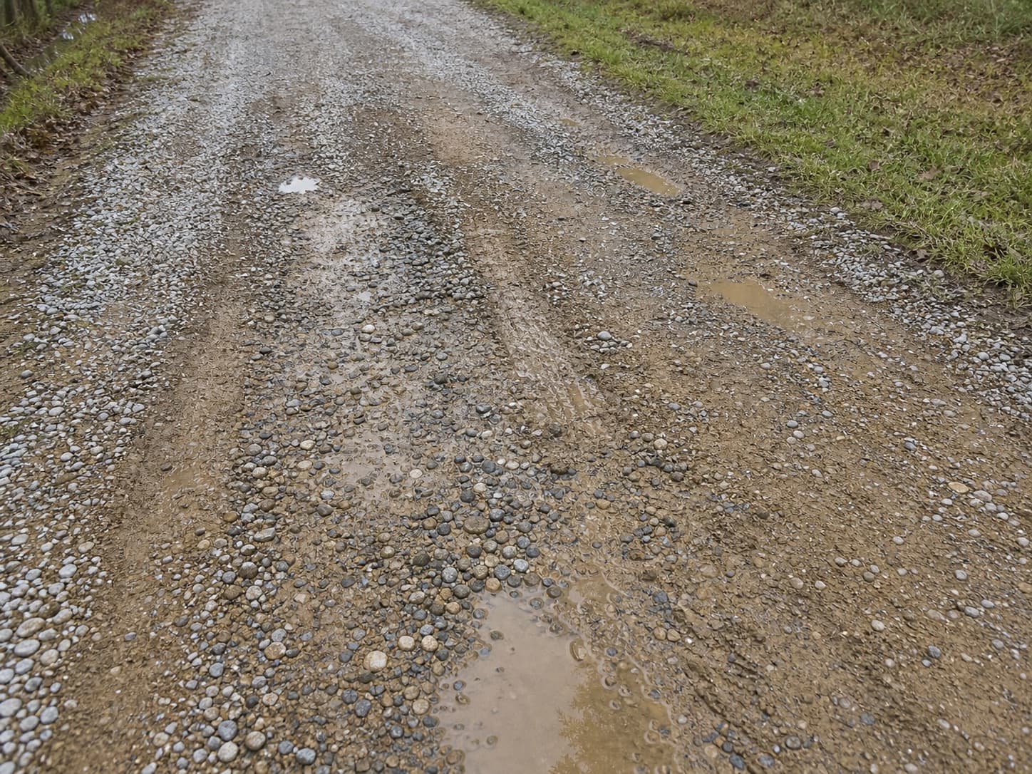 Rutting on a gravel driveway
